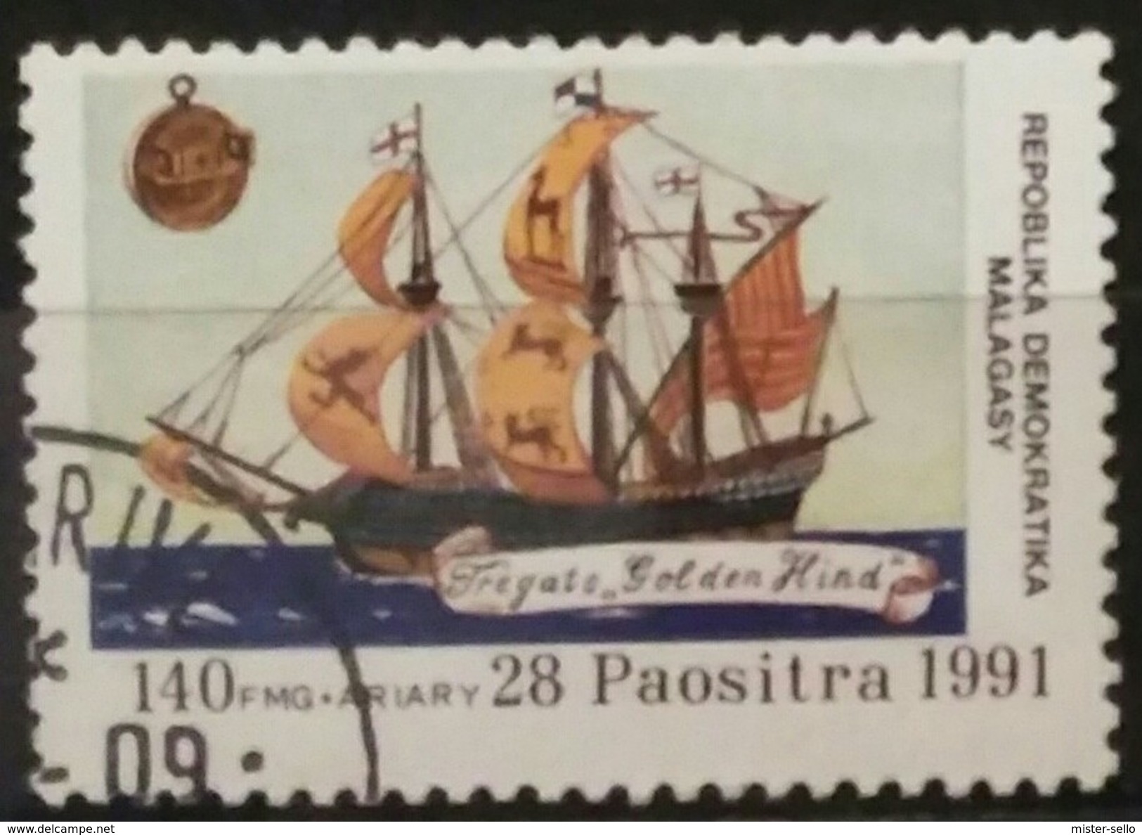 MADAGASCAR 1991 The 500th Anniversary Of The Discovery Of The Americas - Ships. USADO - USED. - Madagascar (1960-...)