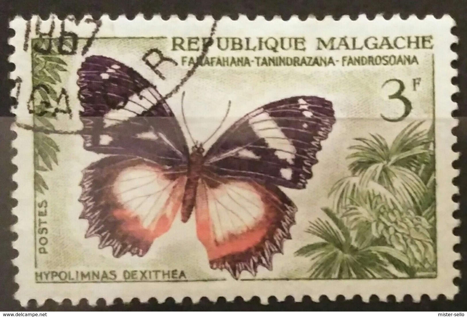 MADAGASCAR 1960 Butterflies And Agricultural Products. USADO - USED. - Madagascar (1960-...)