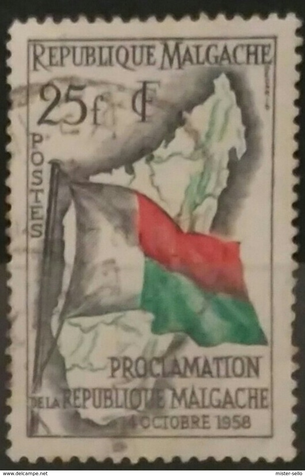 MADAGASCAR 1959 Proclamation Of The Republic. USADO - USED. - Madagascar (1960-...)