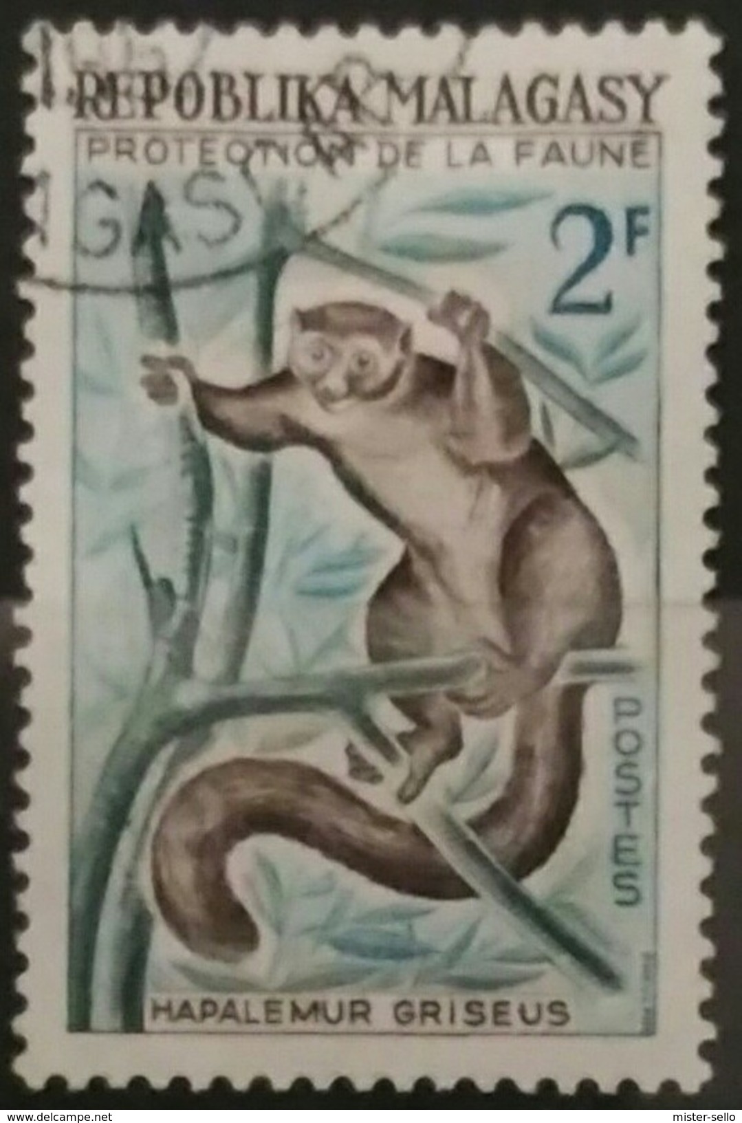 MADAGASCAR 1961 Protection Of Wildlife - Lemurs. USADO - USED. - Madagascar (1960-...)