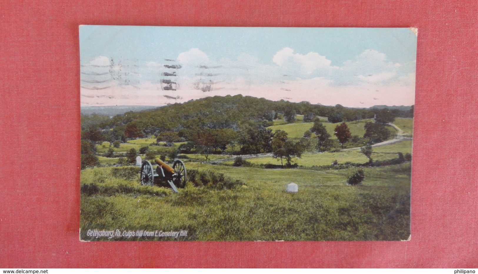 US Civil War Culps Hill From Cemetery Hill Gettysburg Pa.  - Ref 2518 - Other & Unclassified