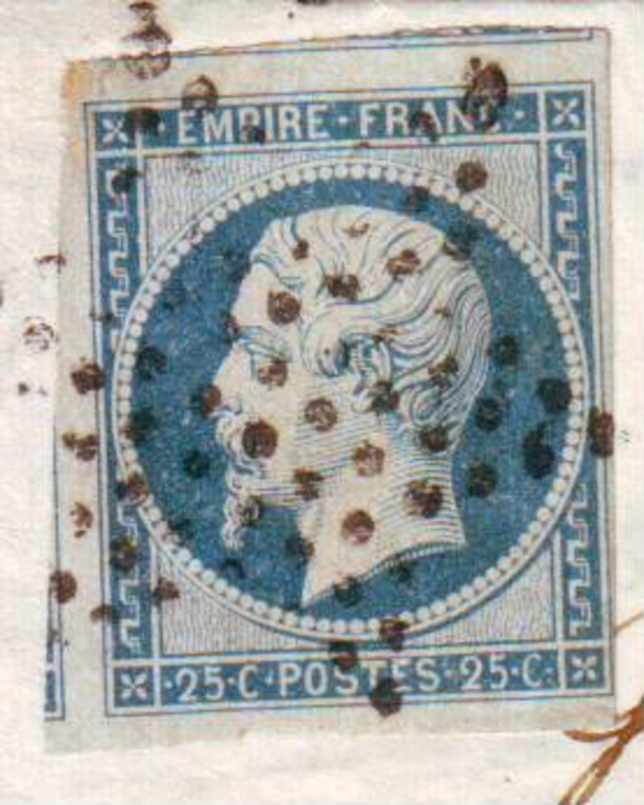 25c Empire N° 15 TTB 2 Voisins Obl Etoile Paris Lettre Du 23 Mai 1854 , Cote 500 Euro - 1849-1876: Période Classique