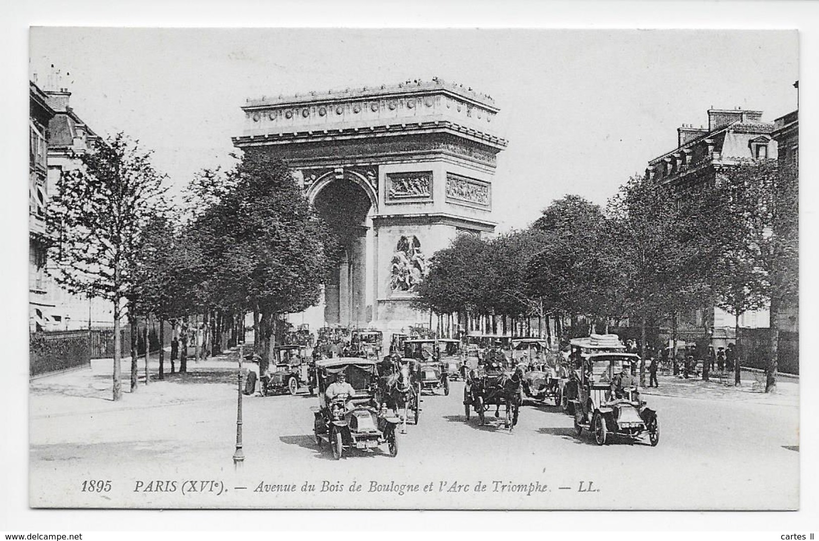 DC 480 - Paris (XVIe) - Avenue Du Bois De Boulogne Et L'Arc De Triomphe. - LL 1895 - District 16