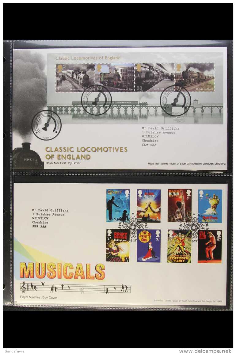 2011 COMMEMORATIVES COLLECTION A Complete Collection (less Post &amp; Go) Of Illustrated, Neatly Typed Addressed... - FDC