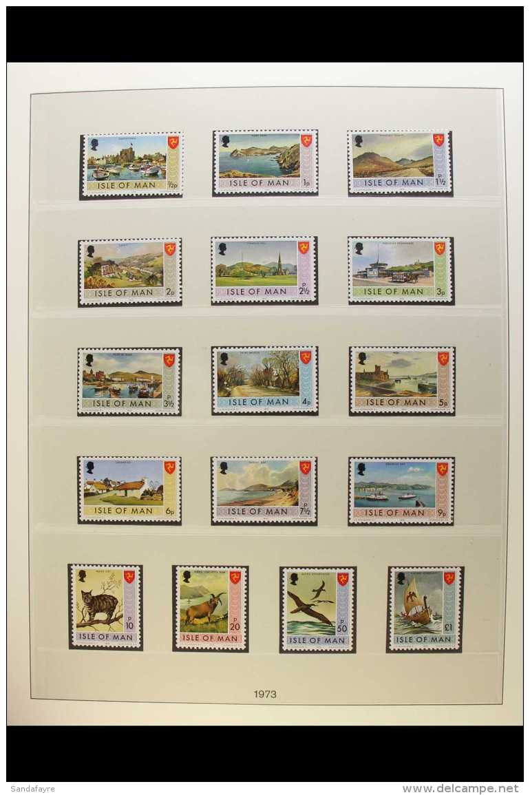 ISLE OF MAN 1973-93 SUPERB NEVER HINGED MINT Comprehensive Collection In A Quality Hingeless Album. We See A... - Andere & Zonder Classificatie