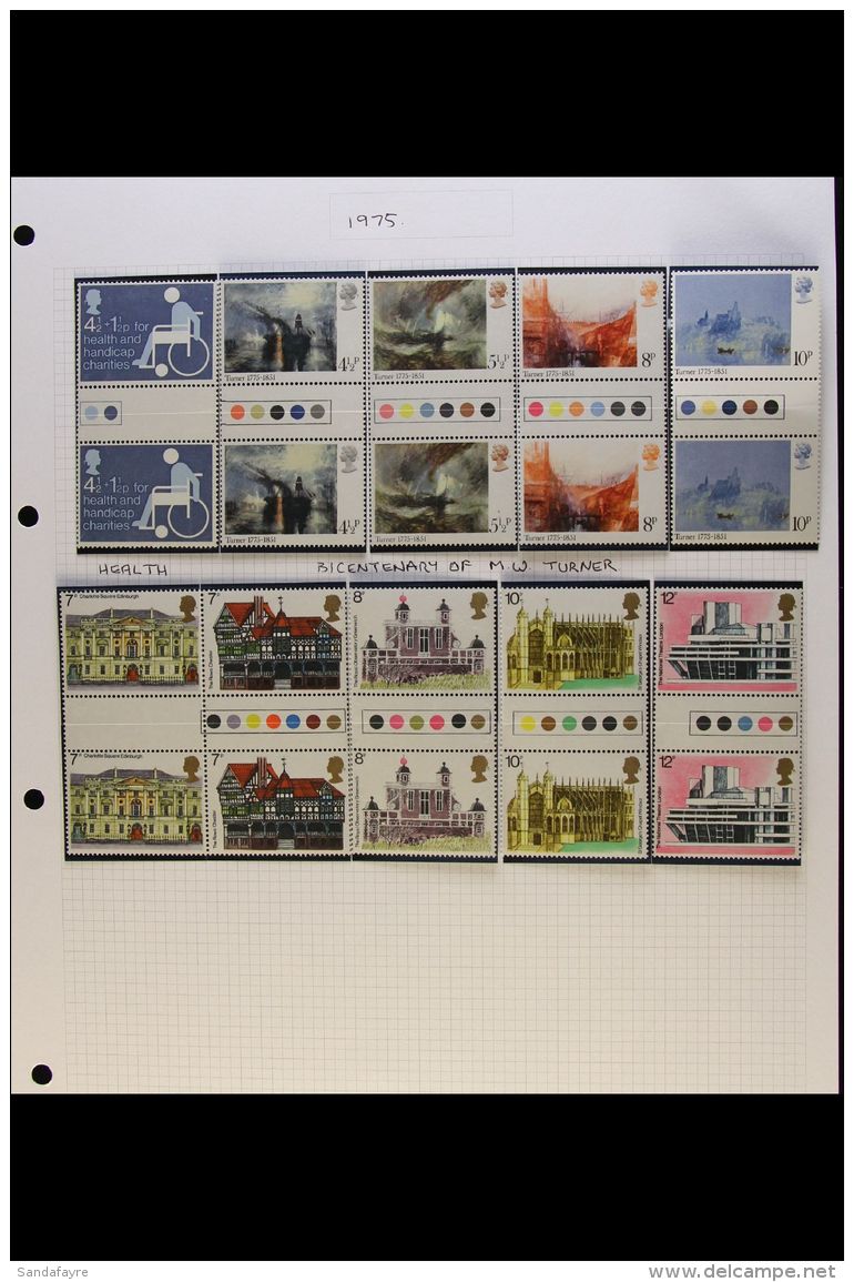 1975-1979 "TRAFFIC LIGHT" GUTTER PAIRS A Superb Never Hinged Mint COMPLETE RUN From The Start Of 1975 (Charity)... - Other & Unclassified