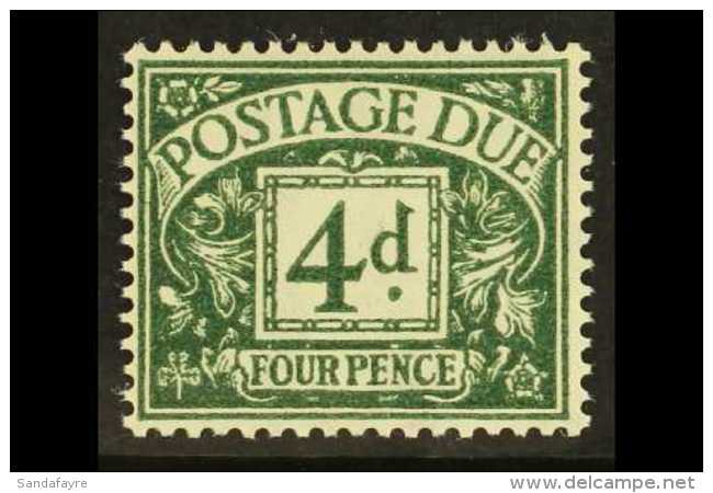 POSTAGE DUE 1937-8 4d Dull Grey-green, Wmk "G VI R" SG D31, Never Hinged Mint. For More Images, Please Visit... - Non Classés