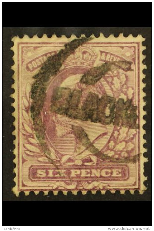 1913 6d Dull Reddish Purple "Dickenson Coated Paper", SG Spec M34(2), Used With Light Circular Parcel... - Non Classés