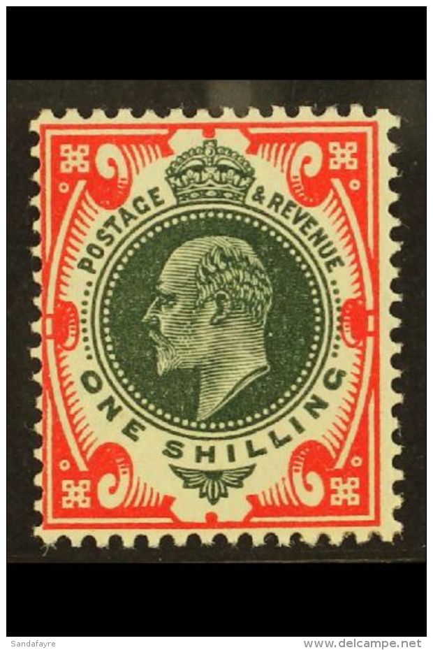 1911 1s Dark Green And Scarlet Somerset House, SG 312 / Spec M47(1), Lightly Hinged Mint. For More Images, Please... - Unclassified