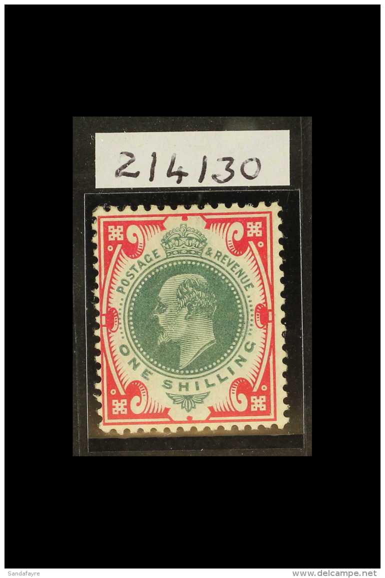 1905 1s Dull Green And Carmine, Chalk-surfaced Paper, SG 257a - SG Spec. M46 (1), Mint, With Pre-printing Heavy... - Unclassified