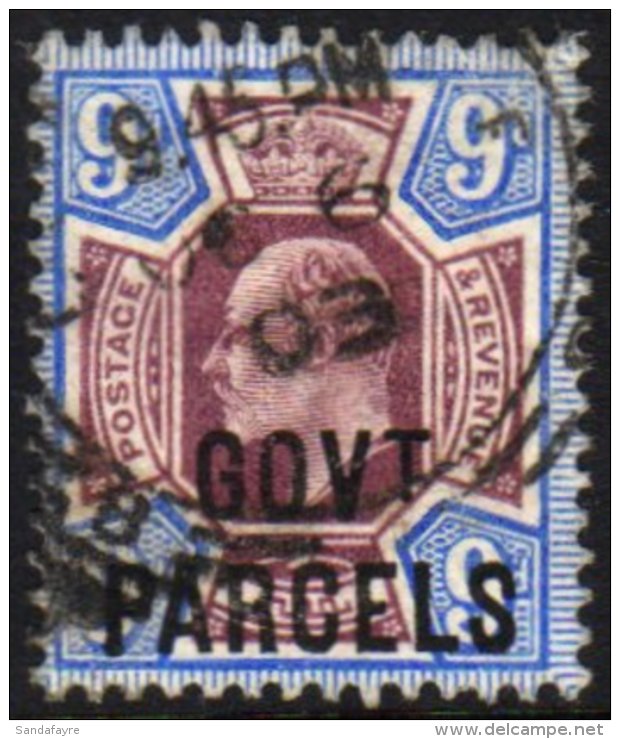 1902 Govt Parcels 9d Dull Purple And Ultramarine SG O77, Scarce With Part Dated Cds.  For More Images, Please... - Unclassified