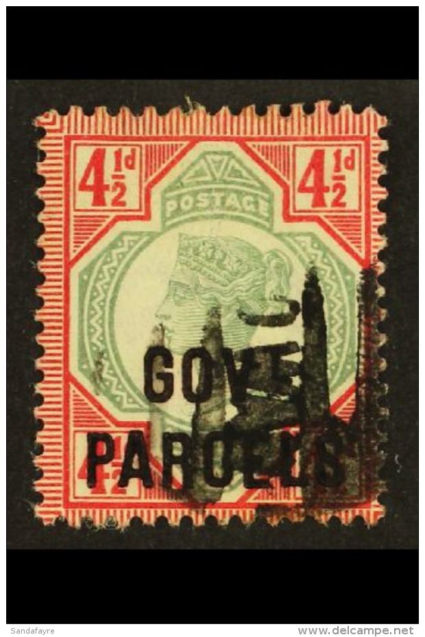OFFICIALS 1891-1900 GOVERNMENT PARCELS 4&frac12;d Green And Carmine, SG O71, Good Colour And Perfs, Fine Used. For... - Autres & Non Classés