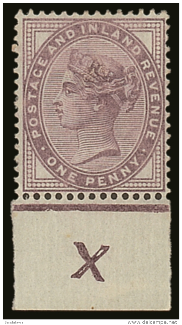 1881 1d Lilac Control Single With Control Letter "X" Inverted, SG Spec. KC53a, Fine Mint. For More Images, Please... - Sonstige & Ohne Zuordnung