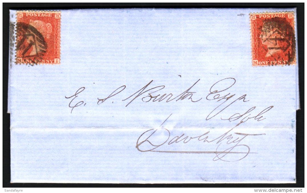 1857 1D TRANSITIONAL SHADES 1857 (17 April) Cover To Daventry Bearing Two Transitional 1d Orange-brown, SG Spec.... - Autres & Non Classés