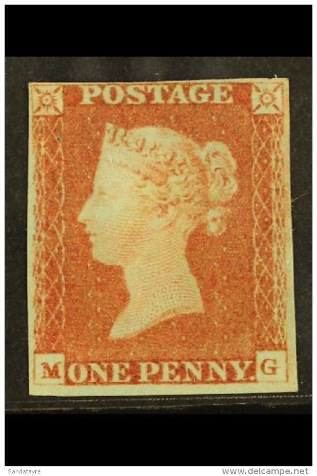 1841 1d Red- Brown 'MG' Imperf, SG 8, Mint With 4 Small Margins. For More Images, Please Visit... - Autres & Non Classés