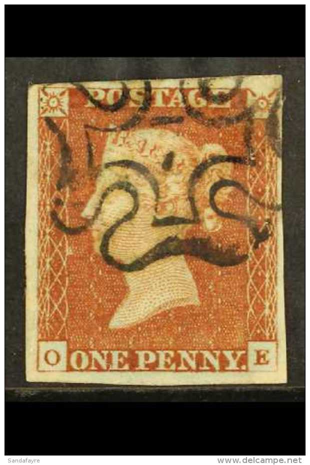 1841 1d Red-brown With Number "7" In Maltese Cross Cancel, SG 8m, Very Fine With 4 Neat Margins &amp; Pretty... - Other & Unclassified