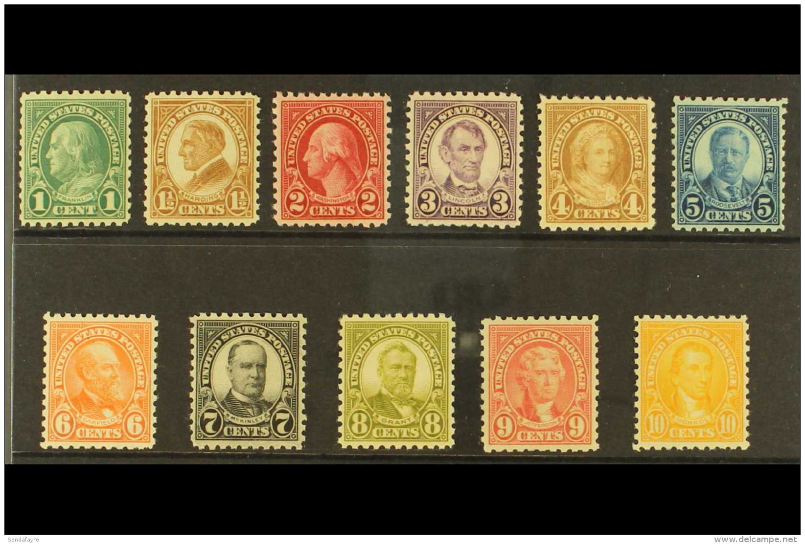 1923-26 Perf 10 Definitives Complete Set (Scott 581/91, SG 587/97), Very Fine Mint. (11 Stamps) For More Images,... - Andere & Zonder Classificatie