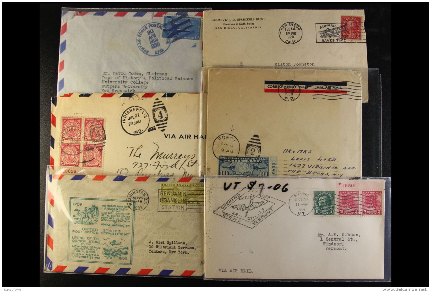 1920s-70s AIRMAIL COVERS &amp; CARDS HOARD. An Interesting Accumulation Of Commercial &amp; Postal Stationery... - Other & Unclassified