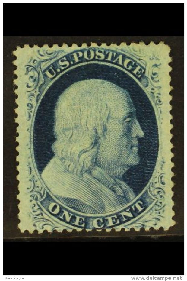 1857 1c Deep Blue (SG 26, Sc 24), Fresh Unused No Gum, Lovely Example.  For More Images, Please Visit... - Andere & Zonder Classificatie