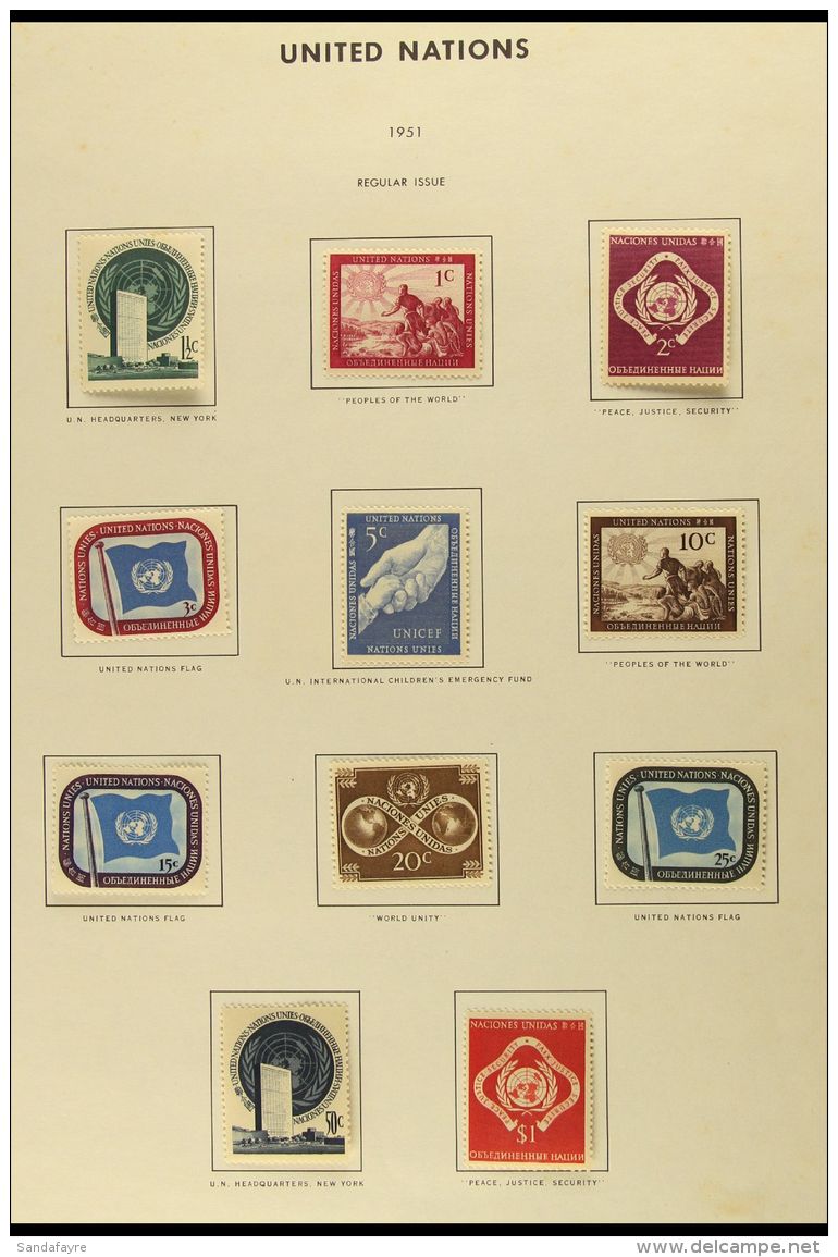 1951-75 MINT &amp; USED COLLECTION WITH COVERS ALL DIFFERENT On Printed Pages. Much Of The Mint Ranges Are Adhered... - Andere & Zonder Classificatie