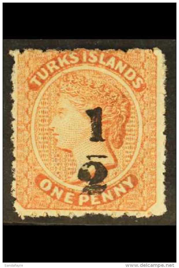 1873 &frac12; On 1d Dull Red (type II), SG 21, Fine Mint. For More Images, Please Visit... - Turks And Caicos