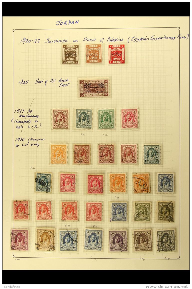 1920-1956 COLLECTION In Hingeless Mounts On Leaves, Mint Or Used, Inc 1942 Set Mint, 1943-46 Set Mint, Plus Used... - Jordanie