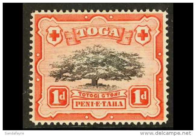 1942-49 1d Black &amp; Scarlet "lopped Branch" Variety, SG 75a, Fine Mint For More Images, Please Visit... - Tonga (...-1970)