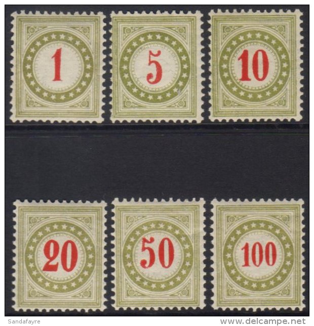 POSTAGE DUES 1907-09 Vermilion &amp; Brown-olive Inverted Frames Complete Set, Michel 23/28, SG D268II/73II,... - Other & Unclassified
