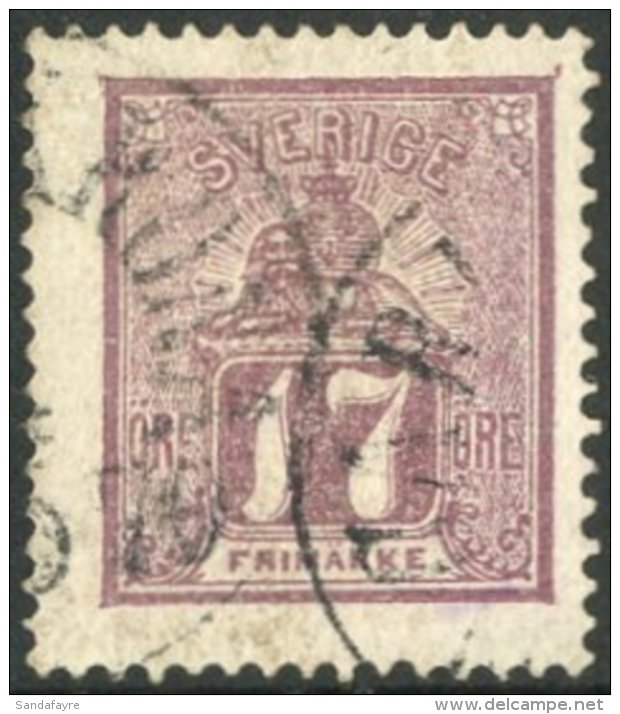 1862 17ore Purple, SG 13 (Fac 15), Superb Used With Bright Colour. Signed. For More Images, Please Visit... - Autres & Non Classés