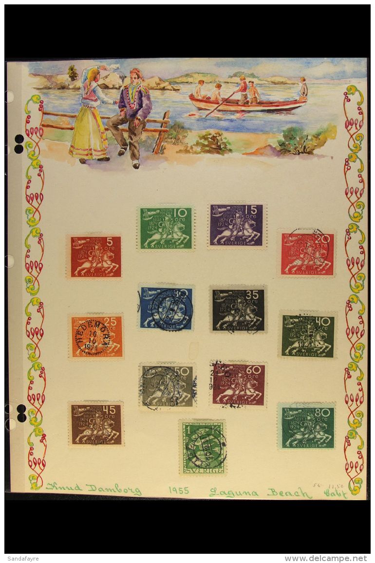 1858-1957 BEAUTIFUL COLLECTION An Attractive All Different Mint And Used Collection On Beautiful Hand Painted... - Autres & Non Classés