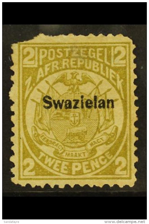 1889-90 2d Olive-bistre, Perf 12&frac12; X 12 Overprinted, Variety "Swazielan" SG 2b, An Unused Example With A... - Swaziland (...-1967)