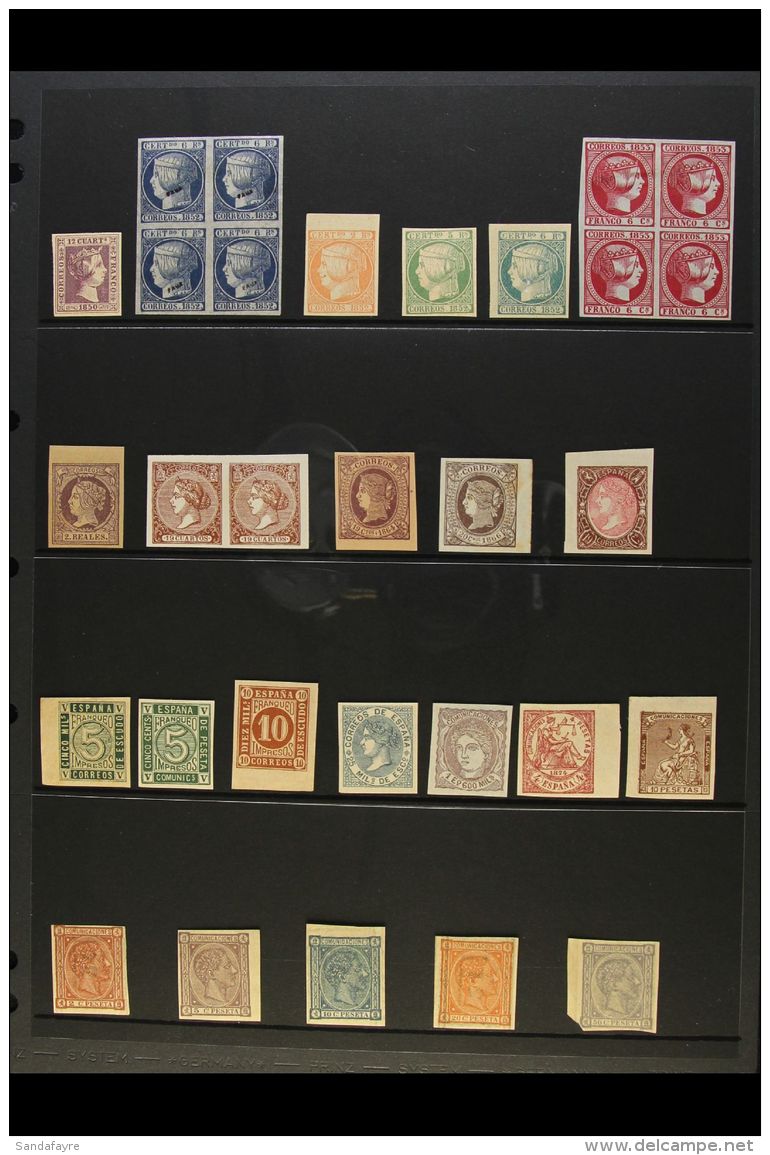 FORGERIES 1850 - 1875 Fine Range Of "unused" Reproductions With Many Scarce Fournier Printings Including Blocks Of... - Andere & Zonder Classificatie