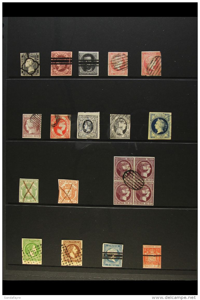 FORGERIES 1850 - 1864 Fine Range Of "used" Reproductions With Many Scarce Fournier Printings Including A Block Of... - Other & Unclassified
