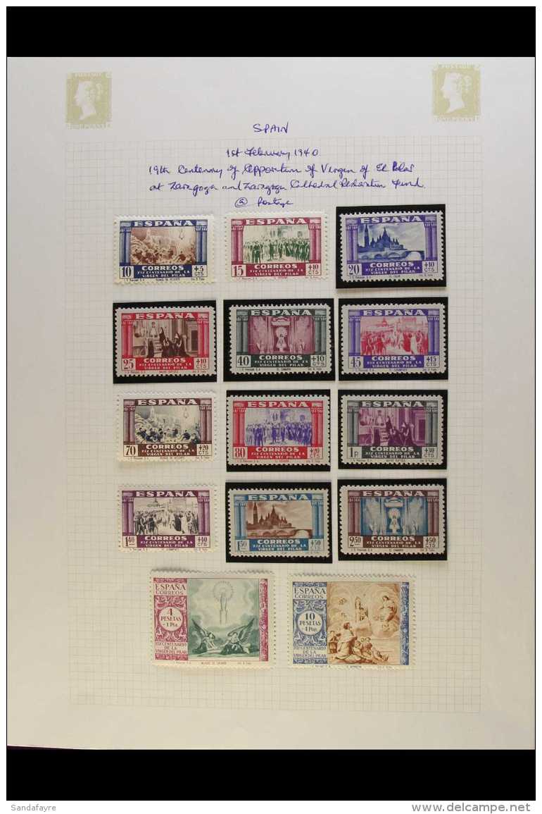 1940 VIRGIN OF PILAR ISSUE Mint And Used Collection Including Postage And Airmail Set, 4p And 10p In Change... - Andere & Zonder Classificatie