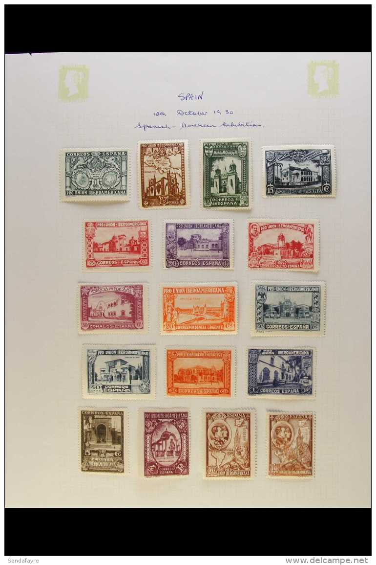 1930 SPANISH AMERICAN EXHIBITION ISSUE Fabulous Mint And Used Collection Including Complete Set Mint Including 10p... - Other & Unclassified