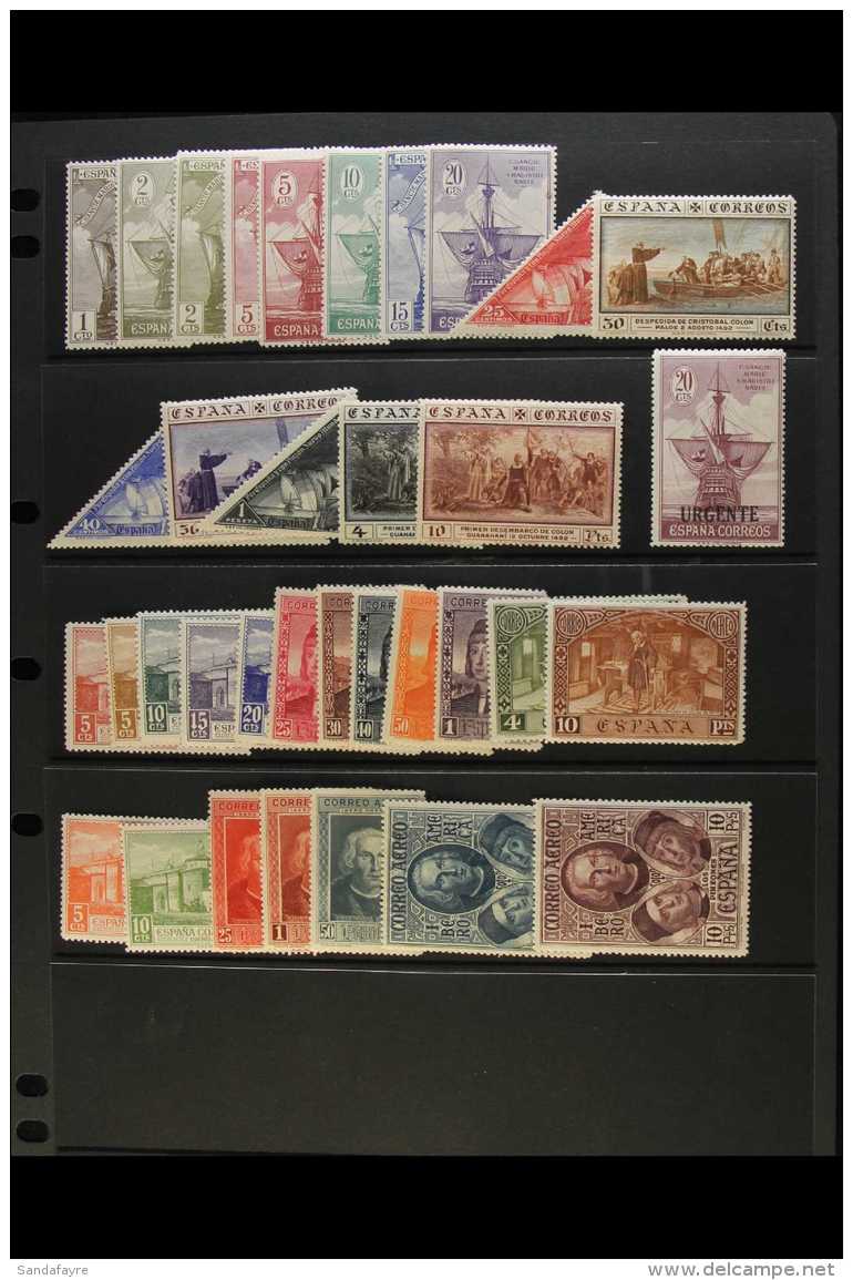 1930 Columbus Issues Complete With Postage And Both Air Sets Etc, SG 593/627, Mint, Mostly Fine To Very Fine. (35... - Andere & Zonder Classificatie