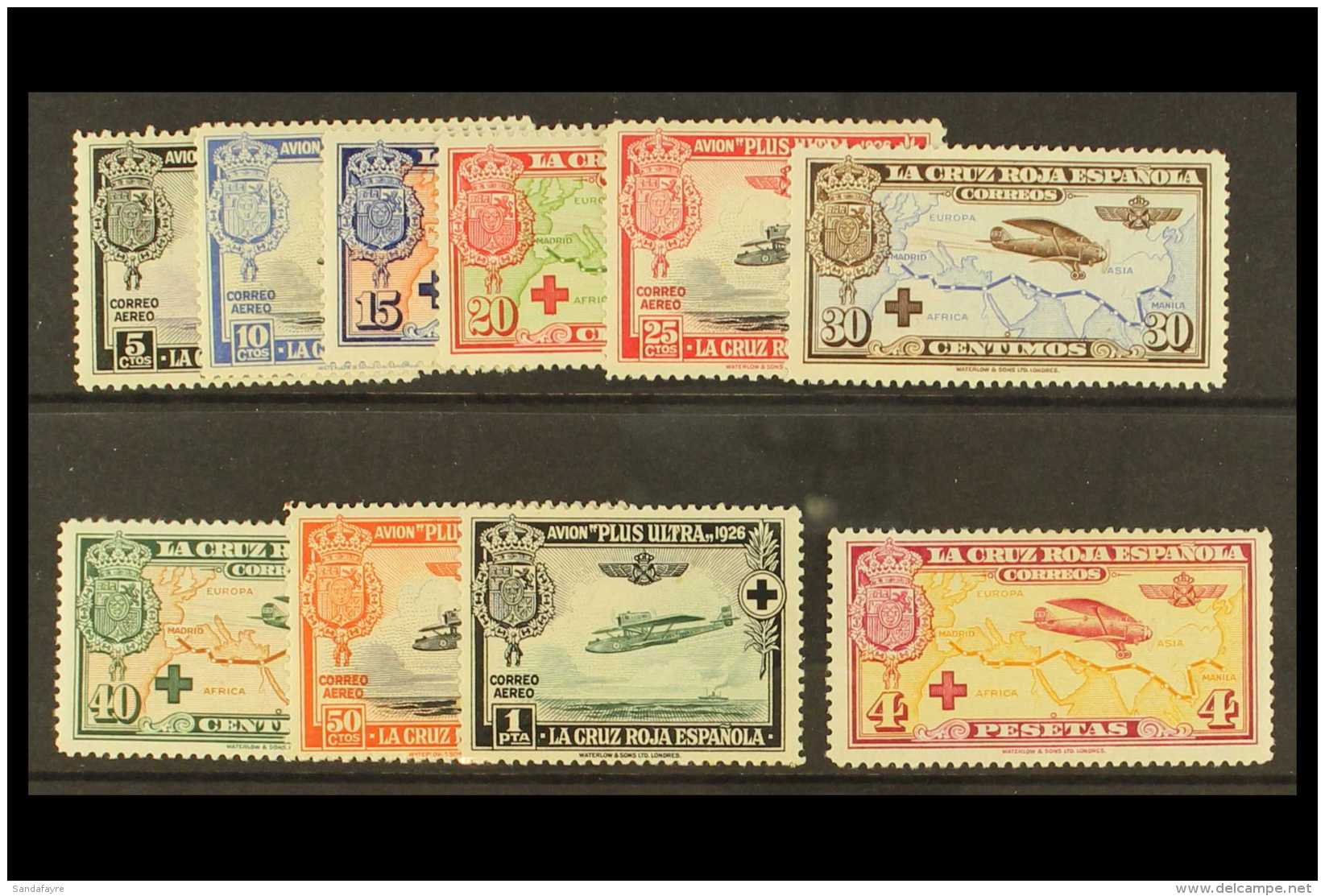 1926 Red Cross (Air) Complete Set, SG 407/416, Very Fine Mint. (13 Stamps) For More Images, Please Visit... - Andere & Zonder Classificatie