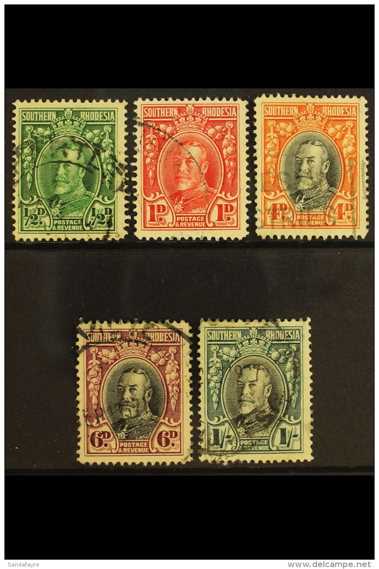 1931-7 &frac12;d, 1d, 4d, 6d &amp; 1s Perf.14, KGV Field Marshal Definitives (all The P.14 Issues From This Set),... - Southern Rhodesia (...-1964)