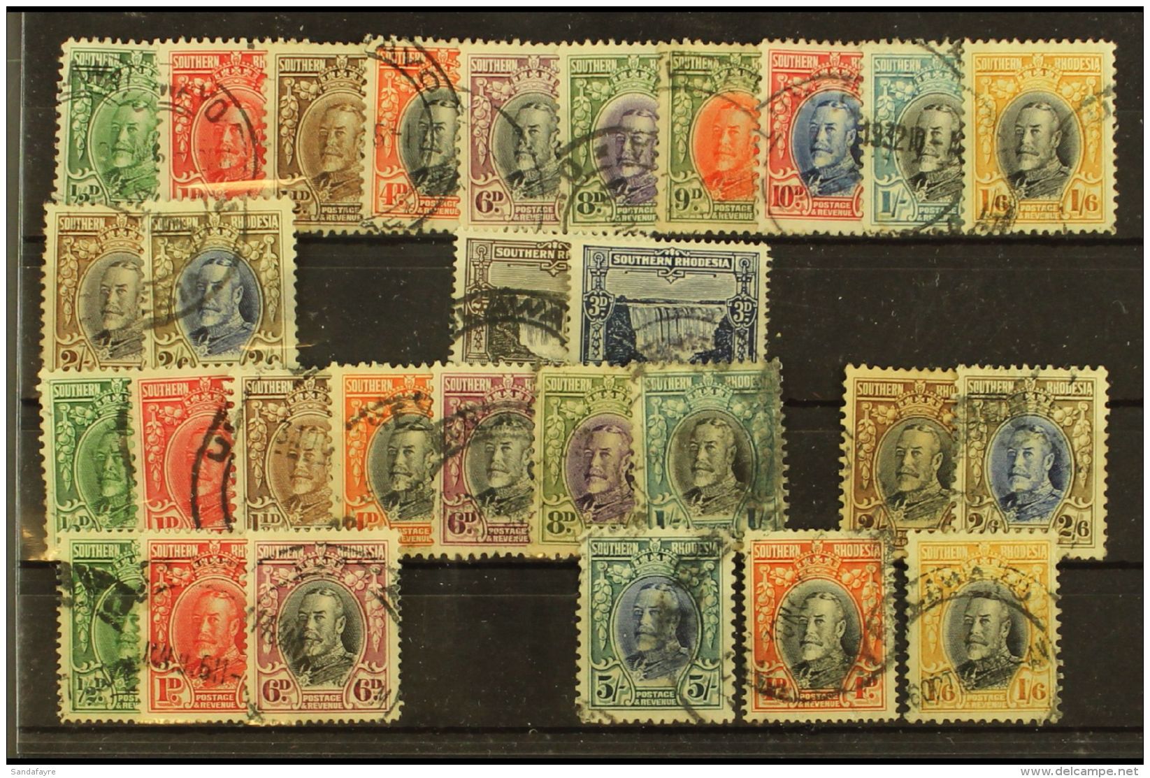 1931-37 Complete Set, SG 15/27, With Additional Perfs Complete Apart From 10d Perf 11&frac12;, And 1s Perf 14, Cds... - Southern Rhodesia (...-1964)