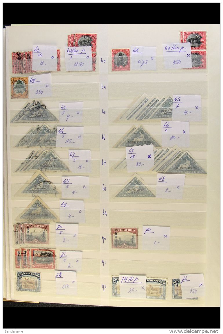 1923-76 VERY CLEAN STOCK An Extensive Mint And Used Continental Dealers Stock Displayed A Large Stockbook, With... - South West Africa (1923-1990)