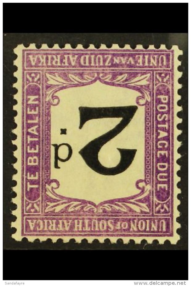 POSTAGE DUE VARIETY 1914-22 2d Black &amp; Reddish Violet, WATERMARK INVERTED, SG D3w, Very Fine Mint, Scarce... - Unclassified