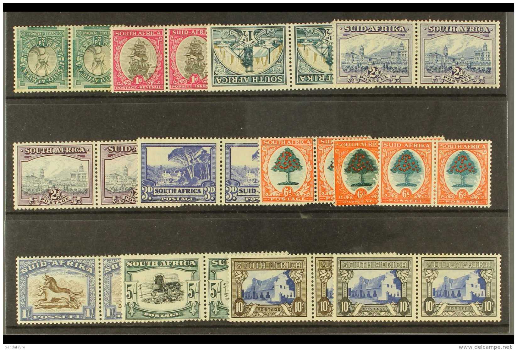 1933-48 Complete Basic Set With Both 2d Colours, 6d With Each Die I, II &amp; III And 10s Sepia &amp; Charcoal... - Zonder Classificatie