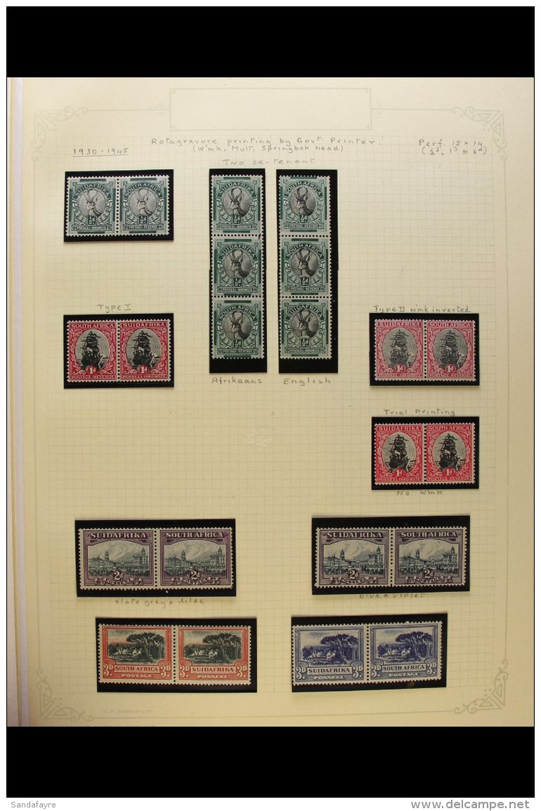 1910-1952 IMPRESSIVE MINT COLLECTION In An Album, Mostly Fine/very Fine Condition Including Several Pairs Never... - Zonder Classificatie