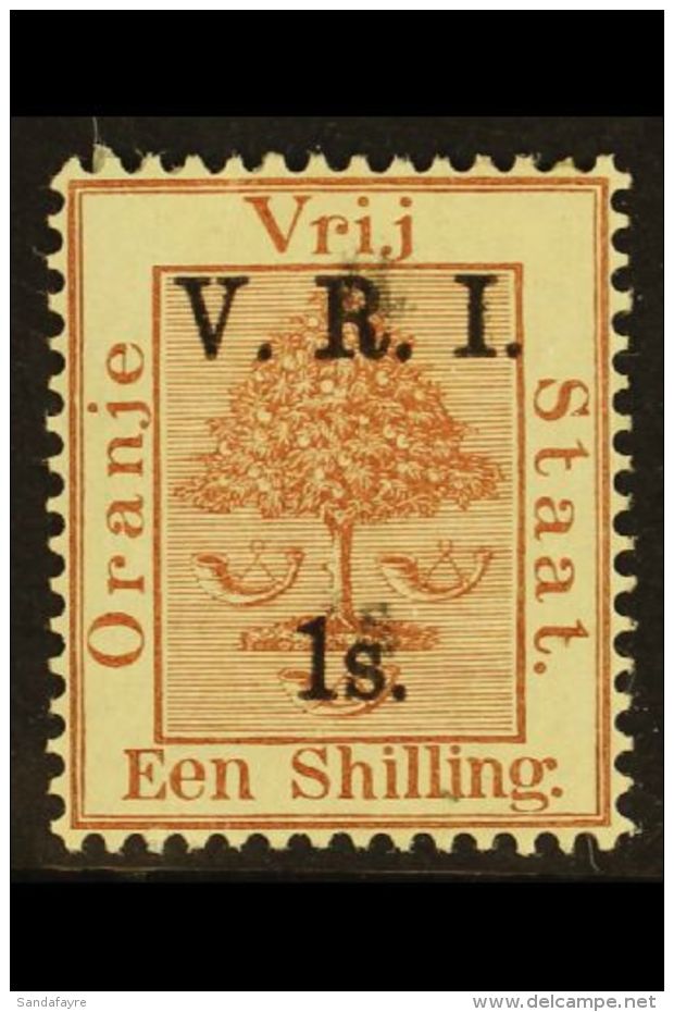 ORANGE FREE STATE 1s On 1s Brown, Level Stops, Clear DOUBLING Of "R" In "V.R.I." Ovpt And "s" In "1s" Surcharge,... - Non Classés