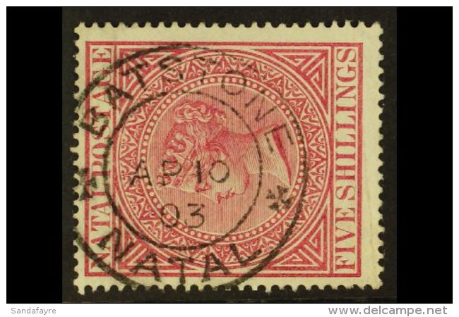 NATAL 1874-99 5s Carmine, SG 73, Very Fine Used With Superb "BATSTONE / NATAL" Cds Postmark Of AP 10, 03, A Rare... - Non Classés