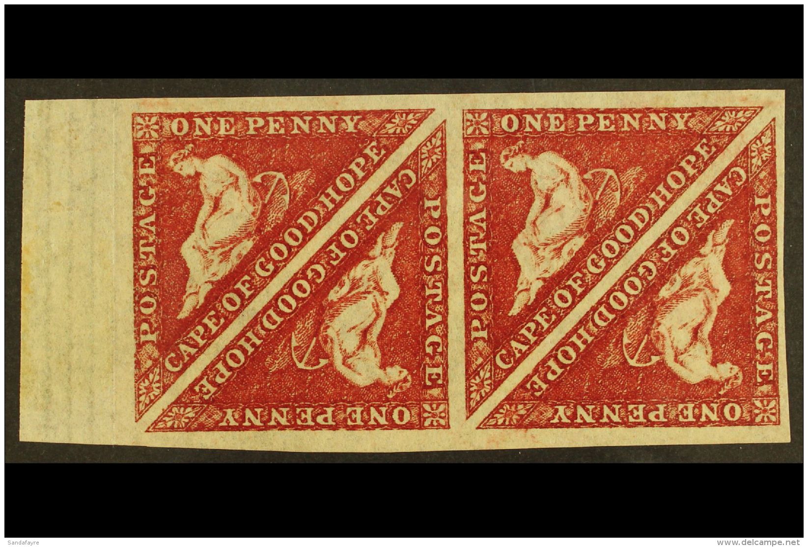 CAPE OF GOOD HOPE 1d Deep Carmine Red, SG 18, Superb NHM Marginal Block Of 4. Spectacular! For More Images, Please... - Unclassified