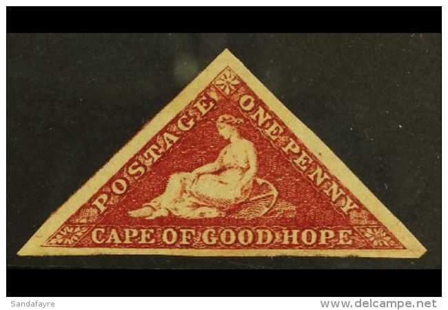 CAPE OF GOOD HOPE 1863-64 1d Deep Carmine Red, SG 18, Fine Mint With Three Good / Huge Margins &amp; Fabulous... - Non Classés