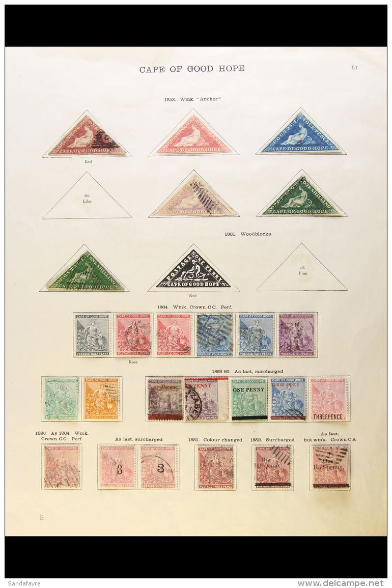 CAPE OF GOOD HOPE 1853-1902 MINT &amp; USED COLLECTION - With A Group Of Triangulars Incl. 1853 4d, 1855-63 1d... - Non Classés