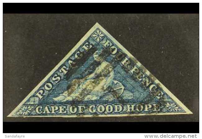 CAPE OF GOOD HOPE 1863-64 4d Blue With Clear Margins, SG 6, Fine Used Bearing A Neat No 1 Barred Cancel. For More... - Zonder Classificatie