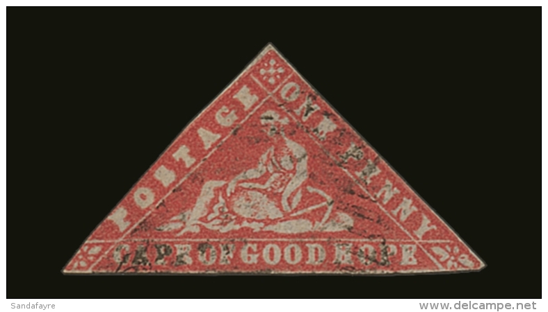 CAPE OF GOOD HOPE 1861 1d Vermilion "WOOD-BLOCK" Triangular, SG 13, Lightly Used With Strong Bright Colour, Just... - Unclassified